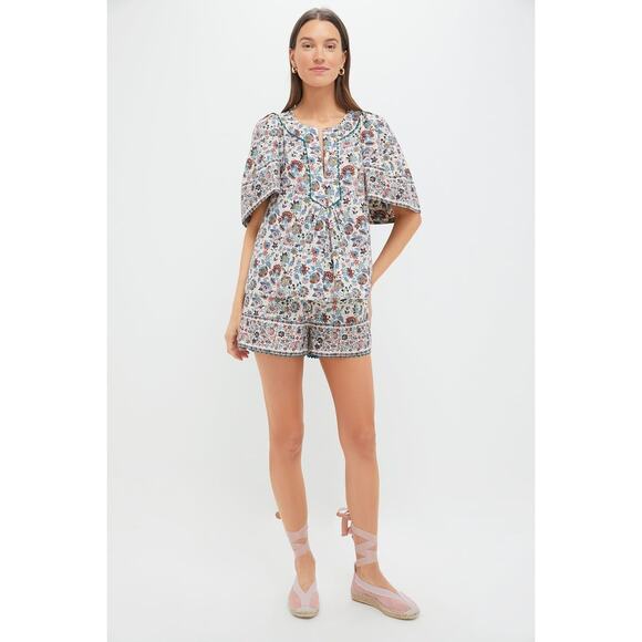 POMANDER PLACE Cream Chintz Nova Shorts Size L NWT Retail $98 Tuckernuck - Picture 7 of 8